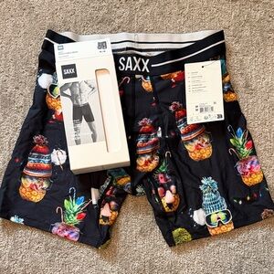 Saxx Men's Black Multicolor Graphic Underwear